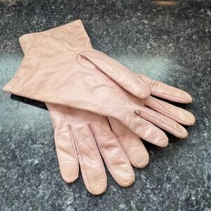 Pale Pink Hestra Hairsheep Leather 100% Cashmere Womens Gloves Luxury Classic
